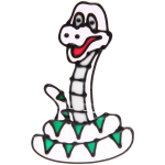 Наклейка на стекло «Полосатик» 15*20 см