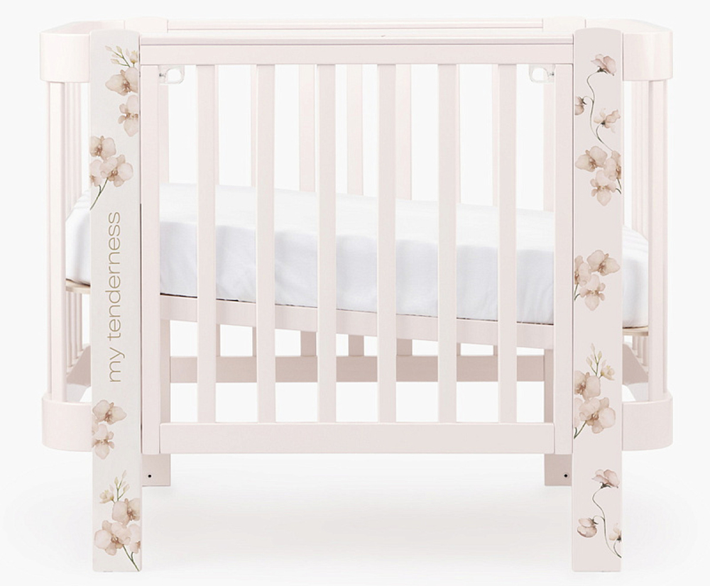 Детская кроватка-трансформер Happy baby Mommy Love в комплекте с расширением 160х70 pink