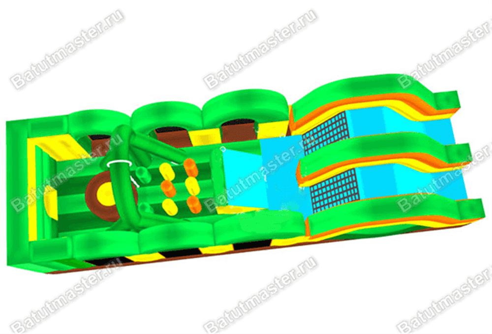 Надувная полоса препятствий "Зов джунглей"