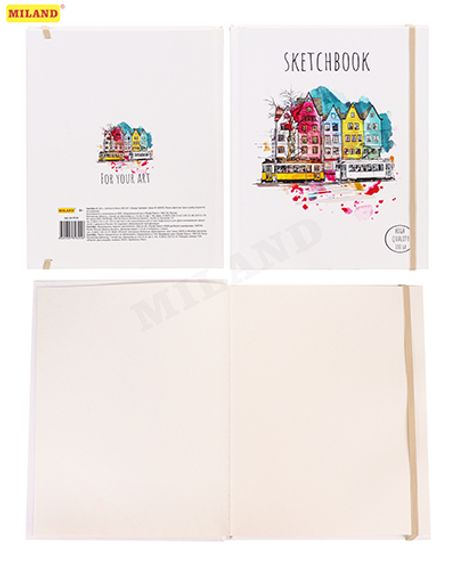 Скетчбук А5 Soft Touch Города. Трамваи (7БЦ, 64 л, 100 г, на резинке) 64-9324