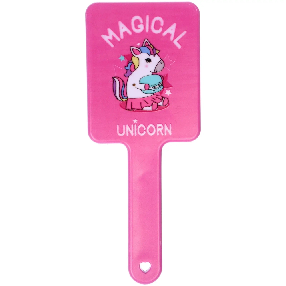 Расческа массажная квадратная форма «Коллекция ИМАНИ - ЭКЛЕР», микс 4 дизайна, 22*9см (PVC подвес)