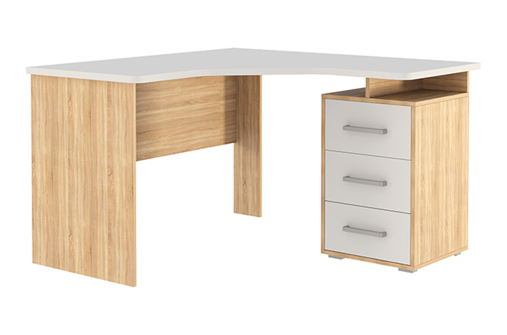 Лайт-2 Стол компьютерный 1200 угловой (дуб сонома/белый), (графит/дуб крафт золотой), (дуб крафт золотой/белый), (кашемир/дуб крафт золотой)