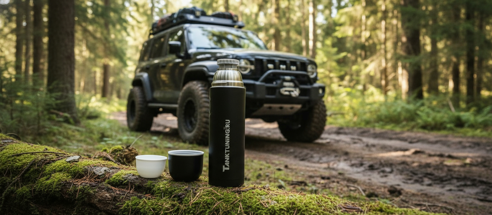 Термос TankTuning с гравировкой