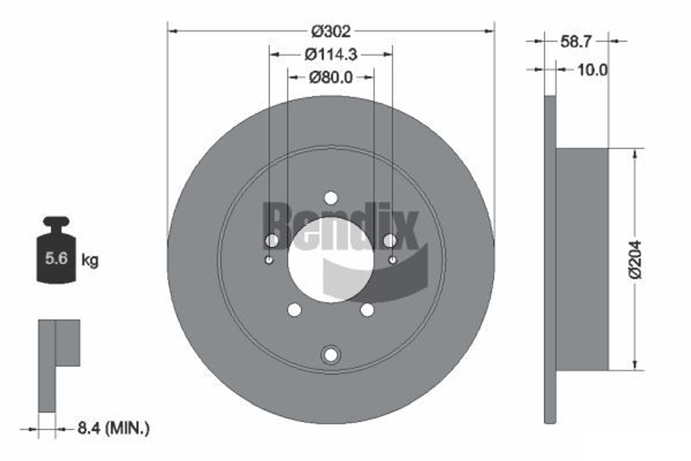 BENDIX Braking - BDS1457-BEN - Brake Disc