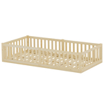 Кровать односпальная 90х200 Буфалина из массива сосны с настилом и бортиком, в натуральном лаке