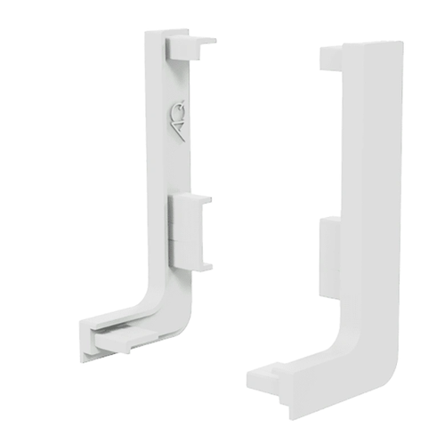 Заглушка контурная левая для горизонт. L-образного профиля Gola-X, белый, AQ