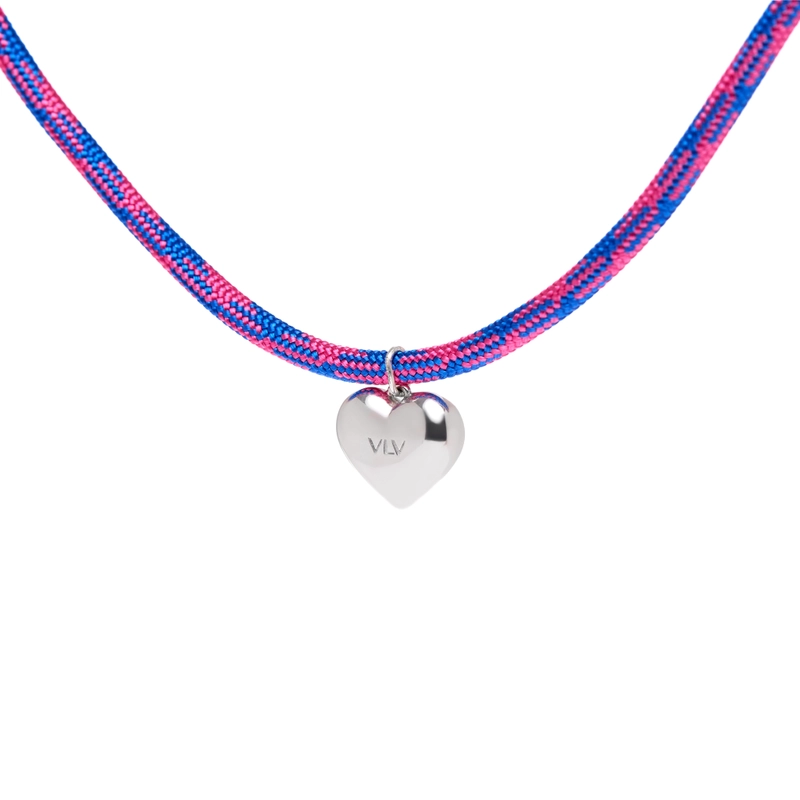 Колье Серебряное Вязаное Сердце