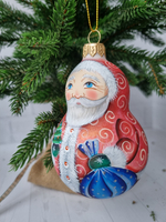 Игрушка стеклянная Дед мороз