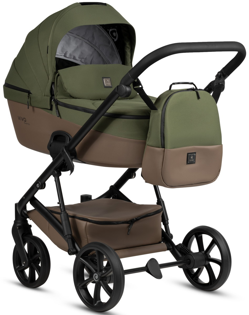 Детская коляска Tutis Viva 6 Plus Essential 3 в 1 с автокреслом Beno Beige 1612050 Pine
