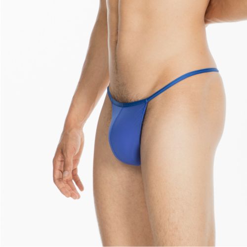 Мужские трусы стринги синие HOM PLUME G-String 359931_4000BI