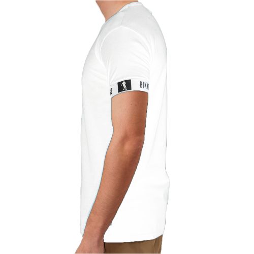 Мужская футболка белая с круглым вырезом Bikkembergs NEW PUPINO BKK42UTS17SI