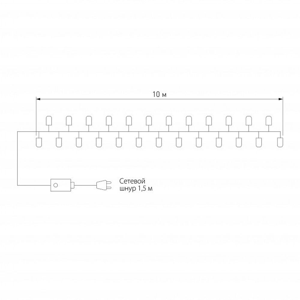 Гирлянда Супернить Eurosvet 400-002 400-002 теплый белый
