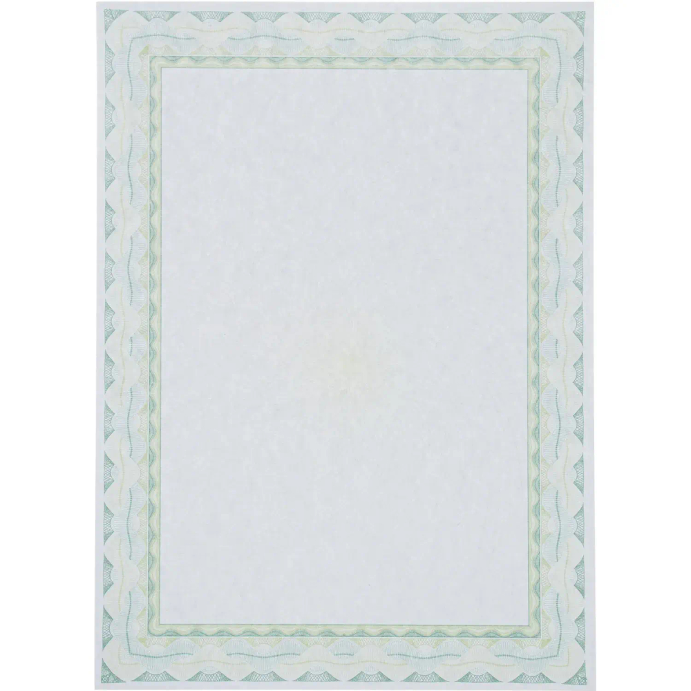 Сертификат-бумага А4 Attache 50 шт/уп зеленая рамка спираль ID6