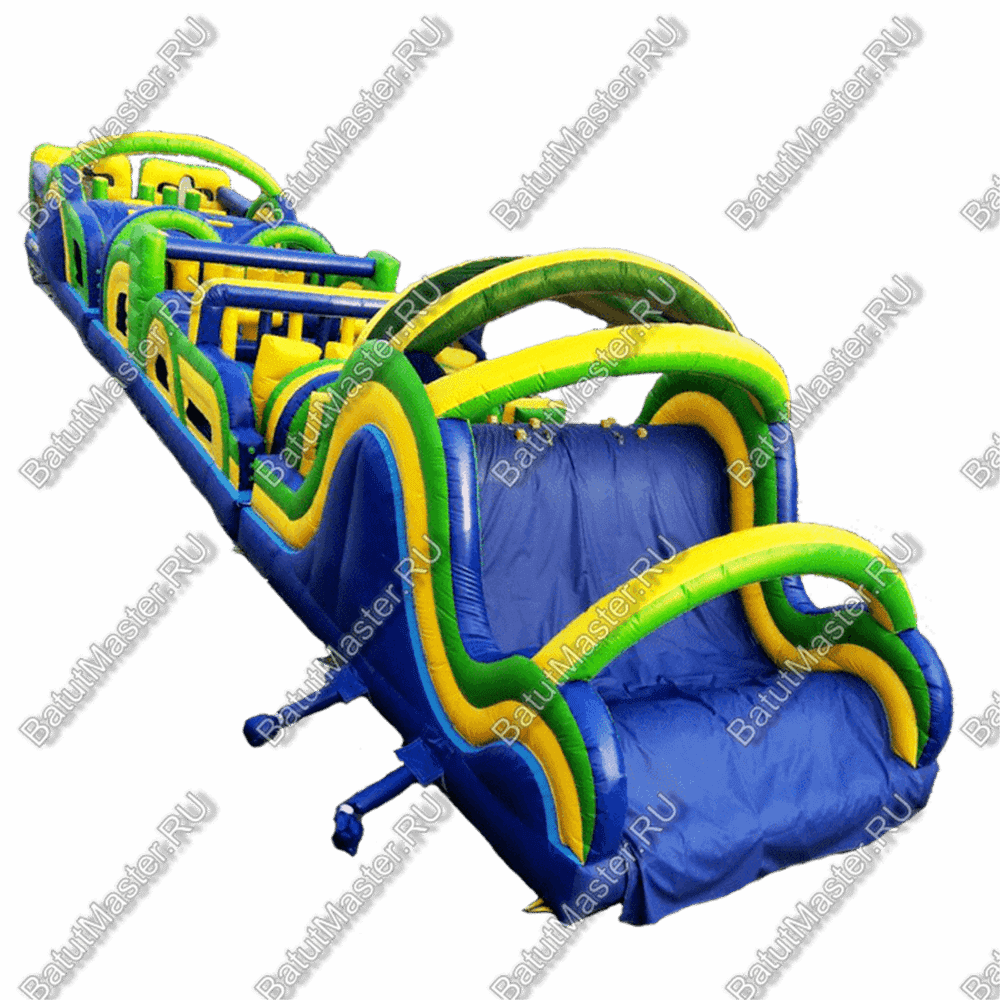 Надувной батут "Длинная полоса препятствий" 20*4*5 м