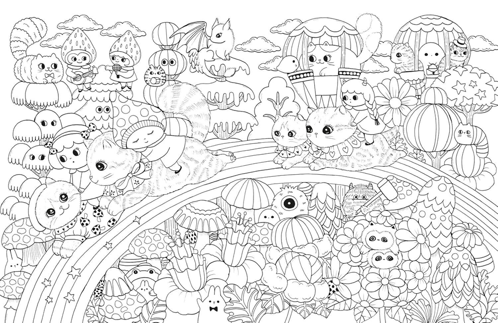 A Million Kittens. Coloring Book