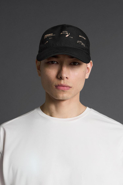 ZARA КЕПКА С ПРИНТОМ BRIKO, ЧЕРНЫЙ