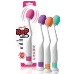 Изогнутый вибростимулятор с розовой виброголовкой (Цвет: розовый с белым)