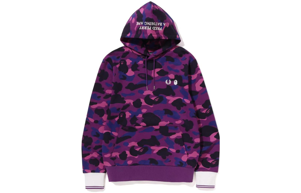 A Bathing Ape X Fred Perry Color Camo Zip Худи