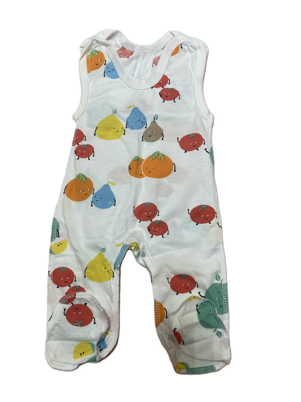 Ползунки длинные на кнопках швы наружу из кулирки (100% хлопок) на рост 56 см