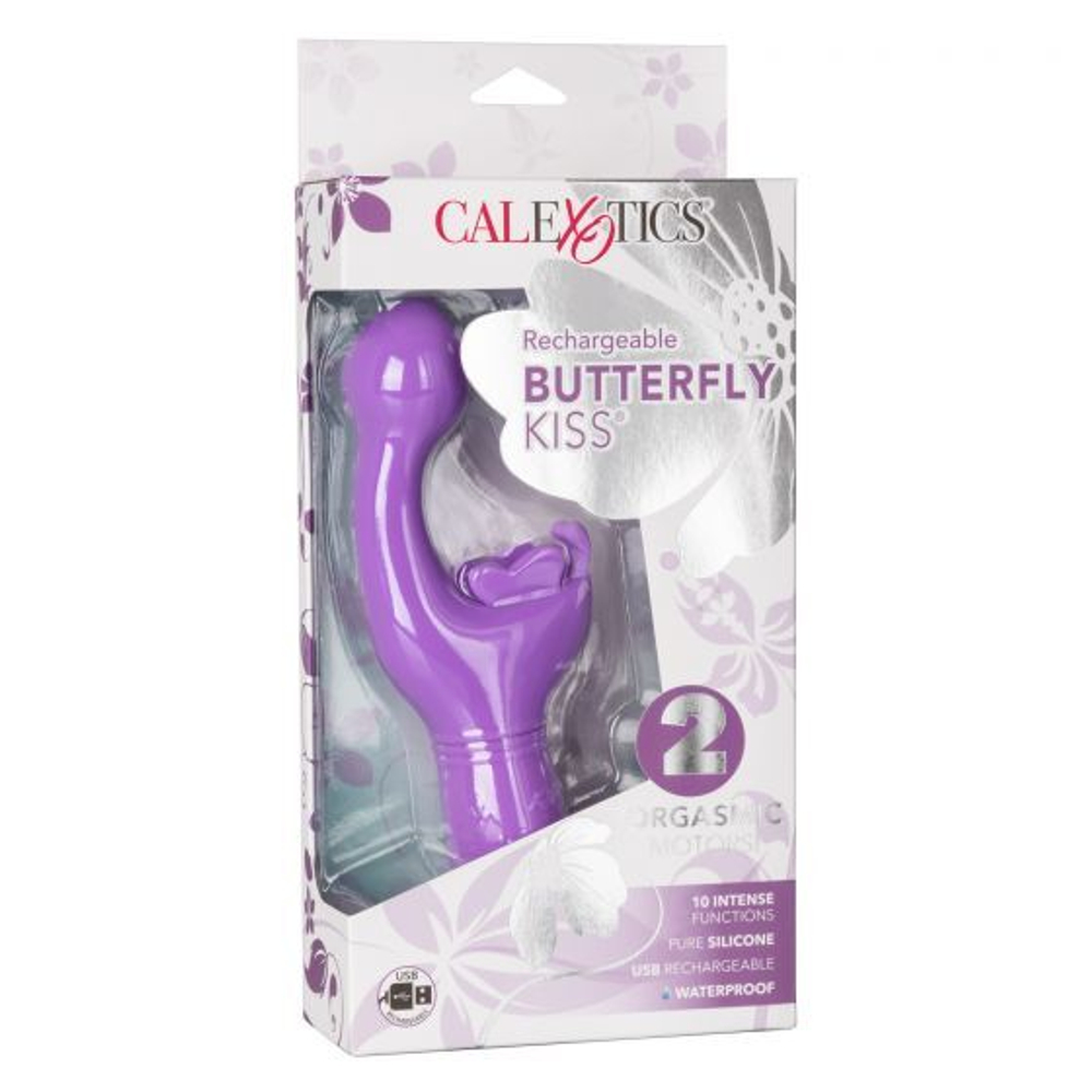 Фиолетовый вибратор-кролик 19см California Exotic Novelties Rechargeable Butterfly Kiss SE-0783-15-3