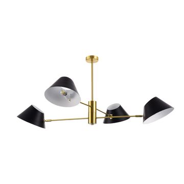 SLE1253-343-04 Светильник подвесной Латунь/Черный, Белый E14 4*60W NORBI