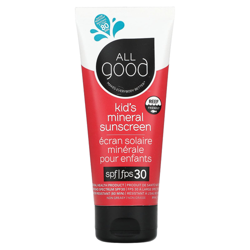All Good Products, Минеральное солнцезащитное средство для детей, SPF 30, 89 мл (3 жидк. унц.)