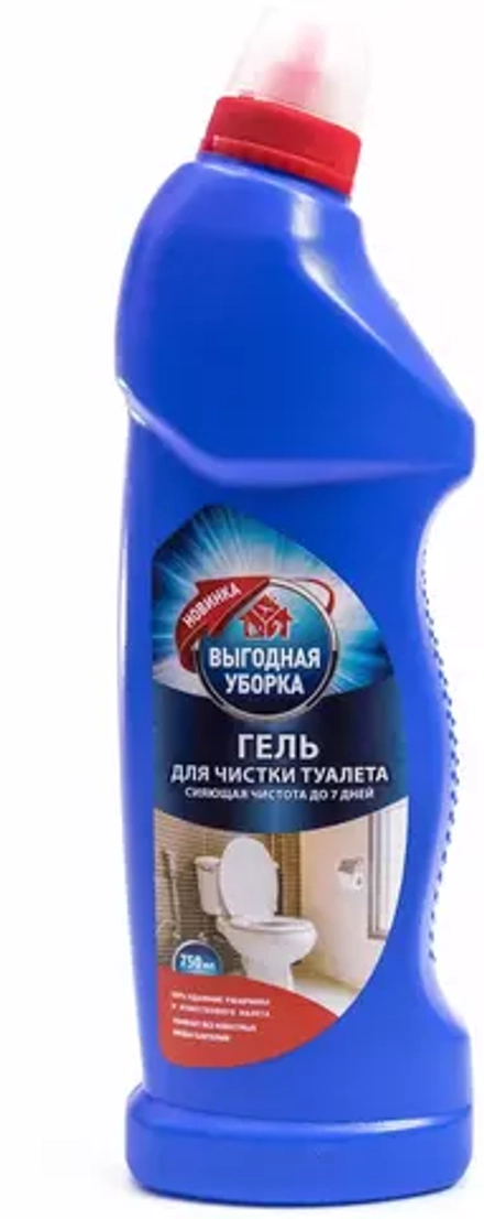 Выгодная уборка гель для чистки туалета, 0.75 л