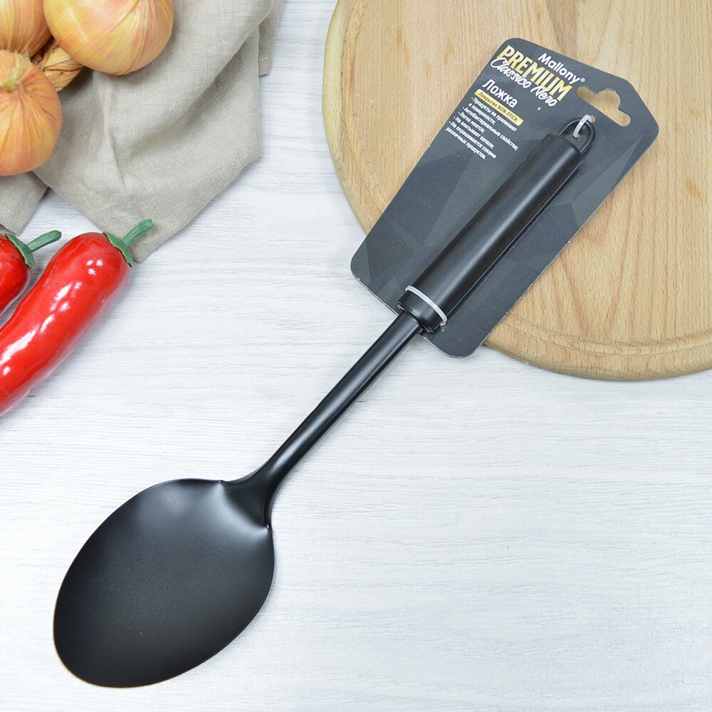 Ложка 32,5см нерж "Classico nero", рабочая часть - non-stick