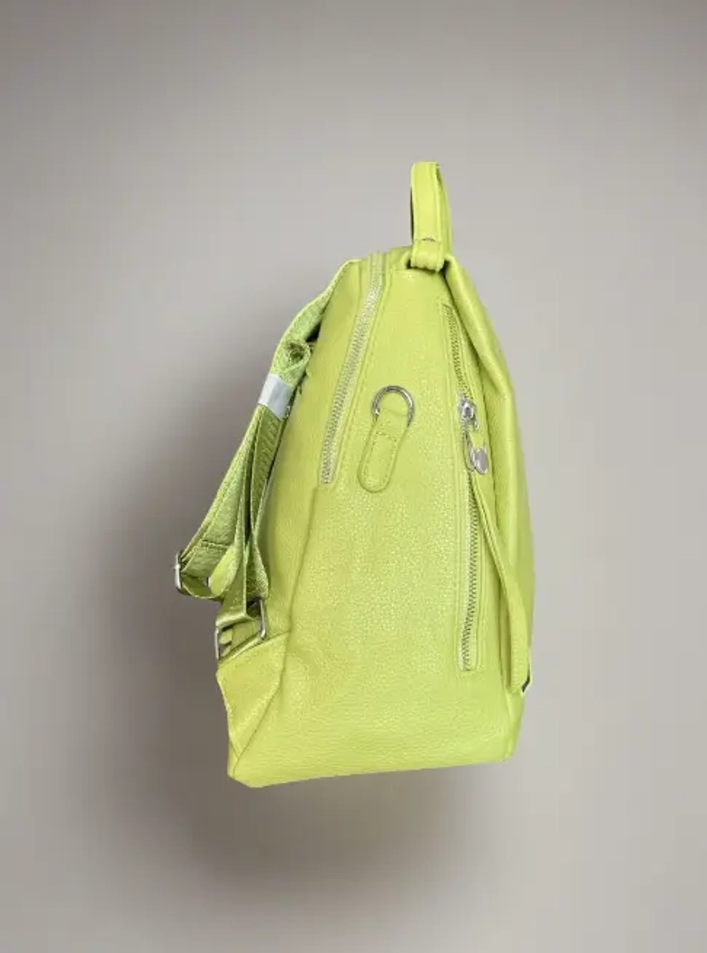 Рюкзак-сумка женская из экокожи жёлтая QOZA