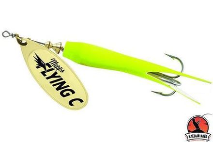 Блесна вращ. Mepps AGLIA FLYING C, 25g №3 Gold/Chartreuse
