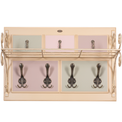 Вешалка настенная Пандора 1 Айвори Акварель