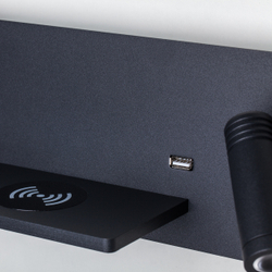 808547 Бра MURO 4,5W+3W LED 360LM+240LM ЧЕРНЫЙ 3000K