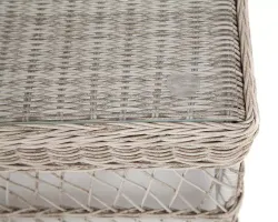 "Гранд Латте" стол журнальный из искусственного ротанга, цвет бежевый