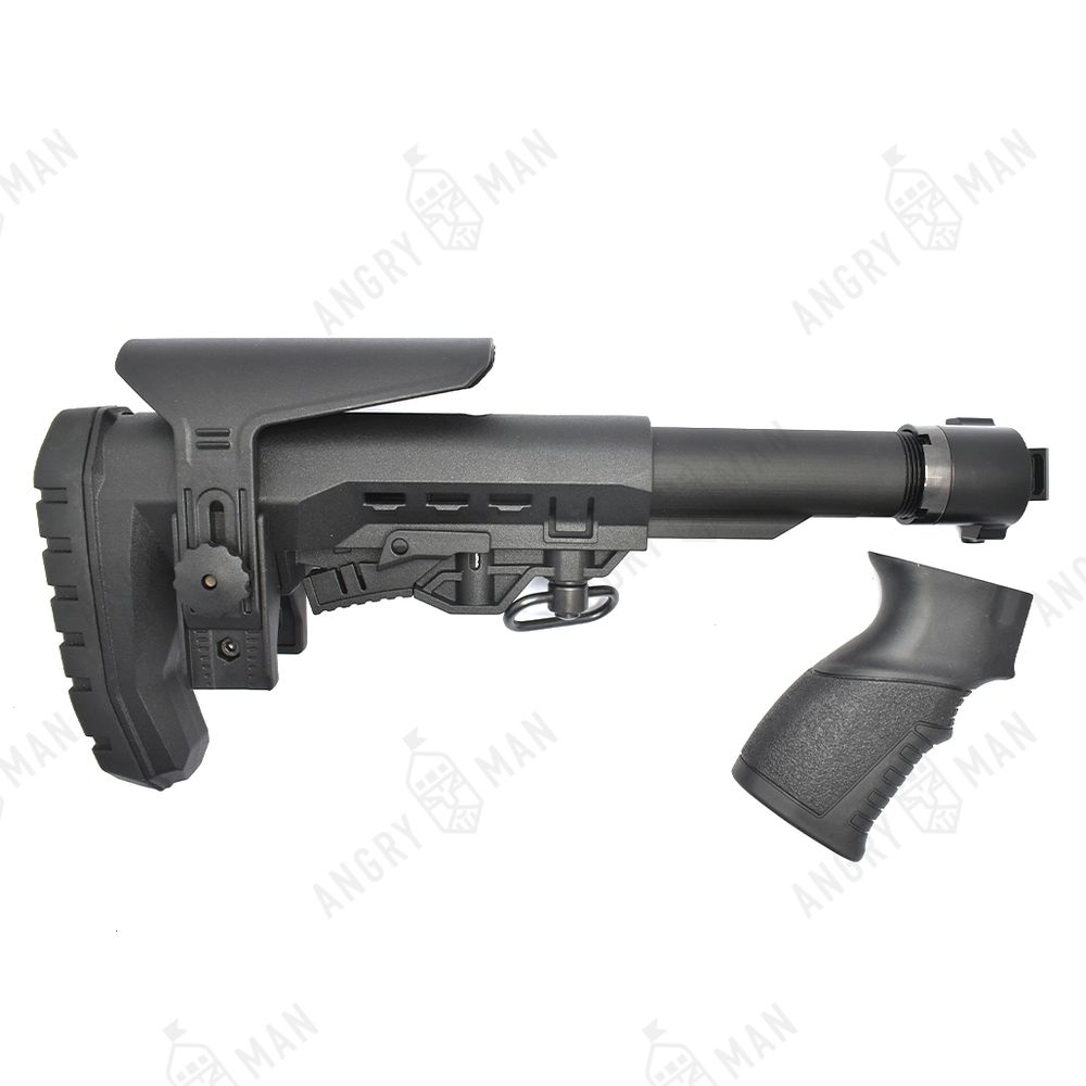 Комплект: Телескопический приклад на Сайгу/АК без завышения, Atom, K.Arma