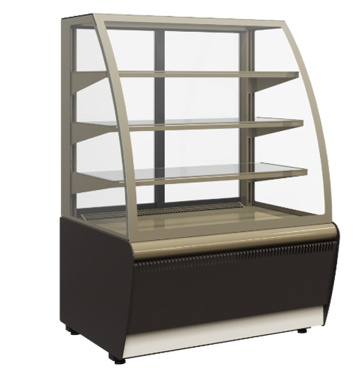 Кондитерская витрина CARBOMA ВХСв-1,3д FLANDRIA STANDARD (K70 VV 1,3-1)