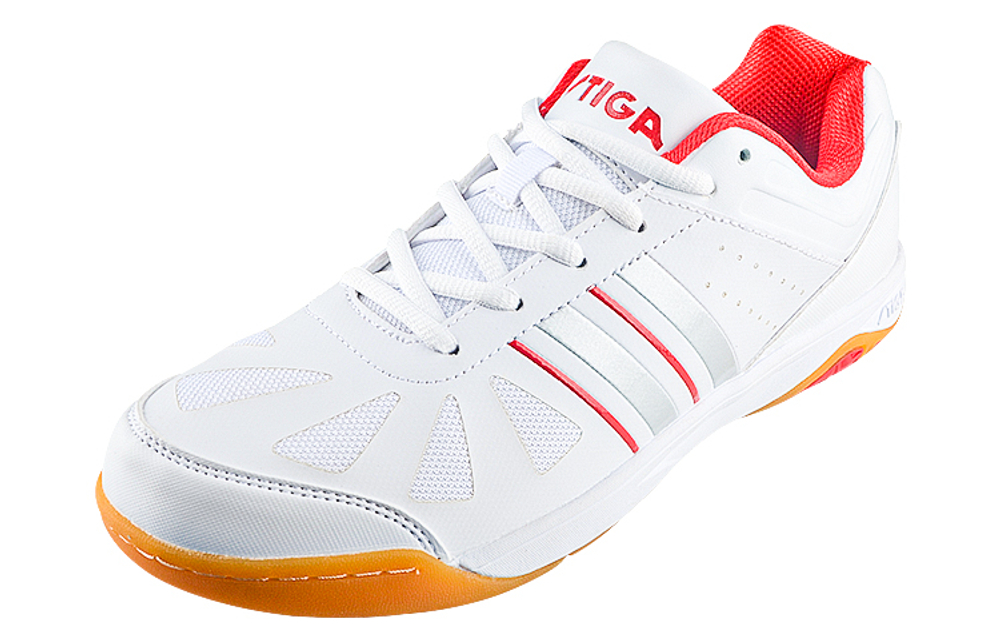 Stiga Breathable, Slip Resistant, And Abrasion Resistant Low top Training Shoes Unisex White Red