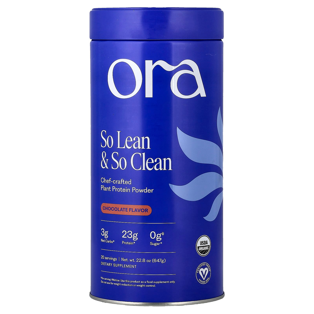 Ora, So Lean & So Clean, растительный протеин из суперфудов, со вкусом шоколада, 650 г (22,9 унции)