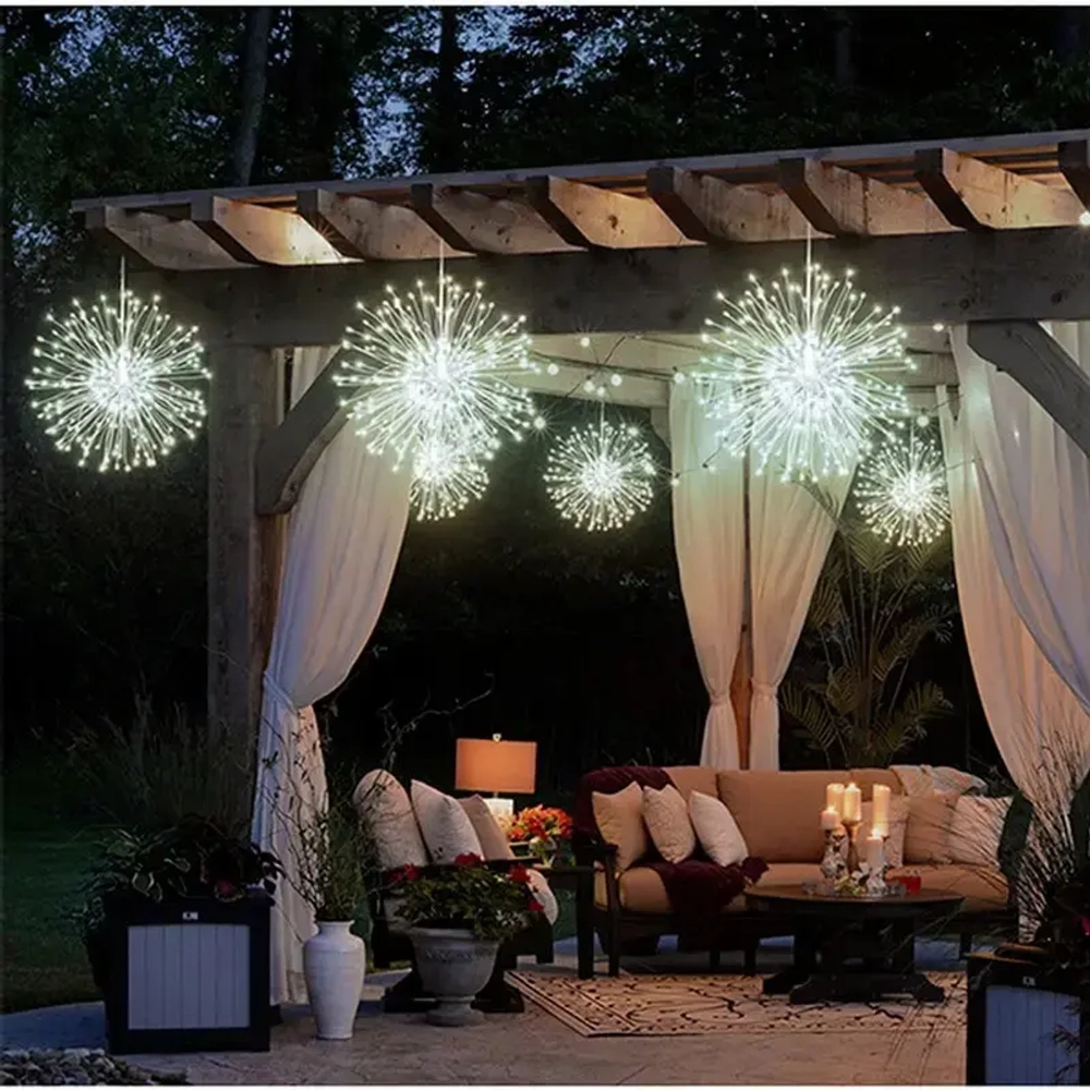 Гирлянда для дома БАХРОМА «Сфера» ш3м*в0,4/0,6м 500 ламп LED, 8 режимов, IP-40, Белый