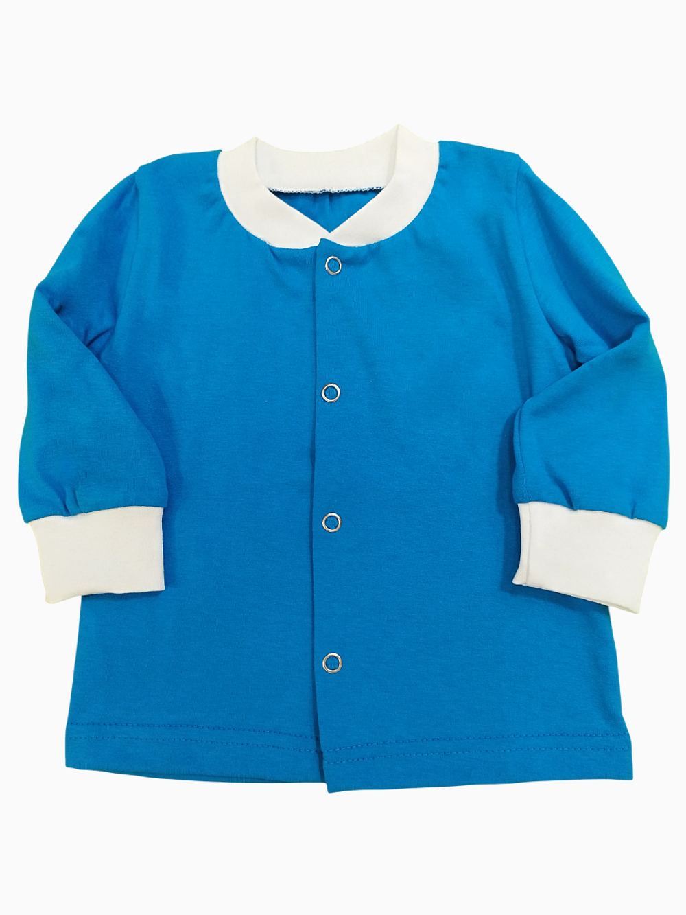 КО Кофточка ясельная кулирка на кнопках бирюза (56-86)