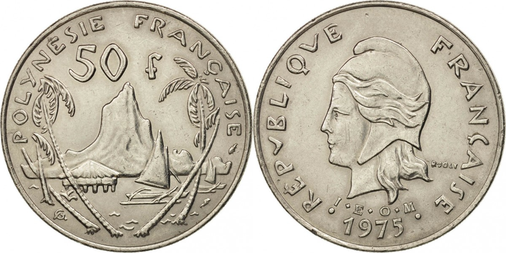 Французская Полинезия 50 франков, 1975 - 2006 Свобода XF