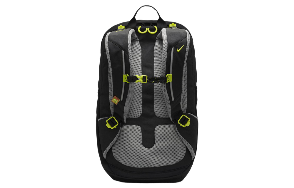 Nike Fabric Backpack Regular Men"s Black & Micro Particle Gray & Atom Green