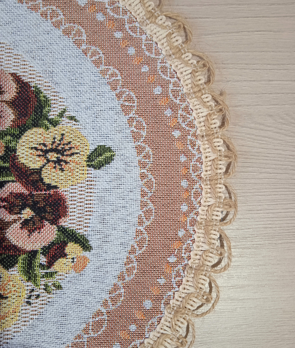 Набор гобеленовых салфеток Анютки (1 шт 30х40 + 6 шт 15х15)