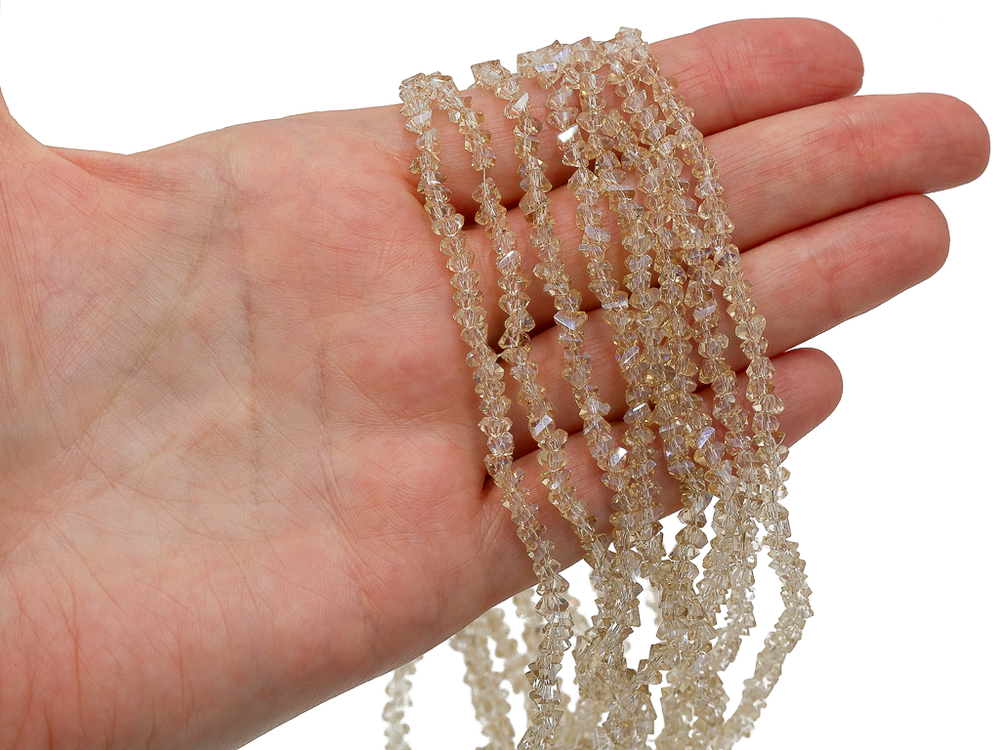 Нить бусин для украшений 4мм (ювелирное стекло)