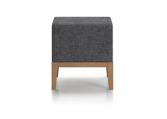 Банкетка Fjord 40 см (серый рогожка, бук)