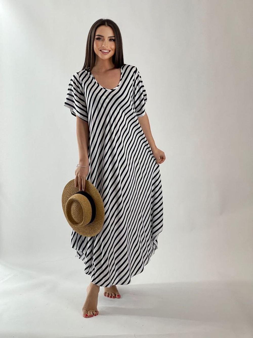 [m]Платье прямое "полоска" П09