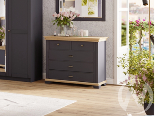 Комод НКМ Лиана-1 (дуб крафт золотой/графит)