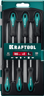 KRAFTOOL набор надфилей 6 шт 160 мм, в коробке