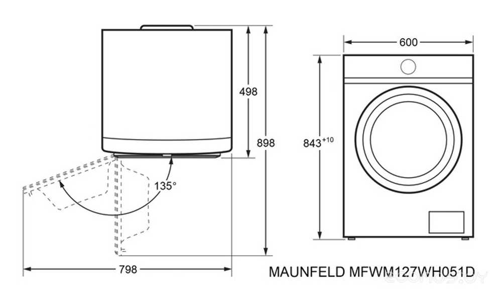 Стиральная машина MAUNFELD MFWM127WH051D