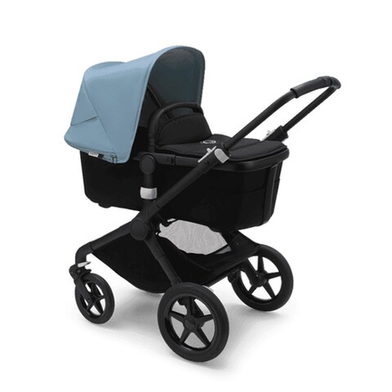 Коляска 2 в 1 Bugaboo Fox 2 Black/Black-Vapor Blue, черный/черный-дымчатый синий