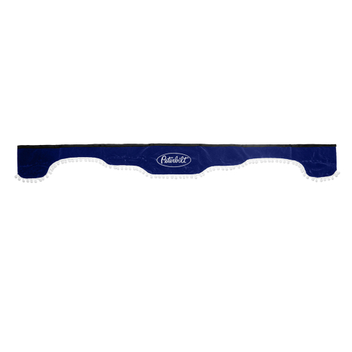 Ламбрекен PETERBILT (флок, синий, белые шарики) 230см